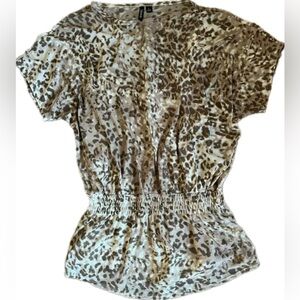 Relativity cream and brown blouse with built in cami. Excellent condition!